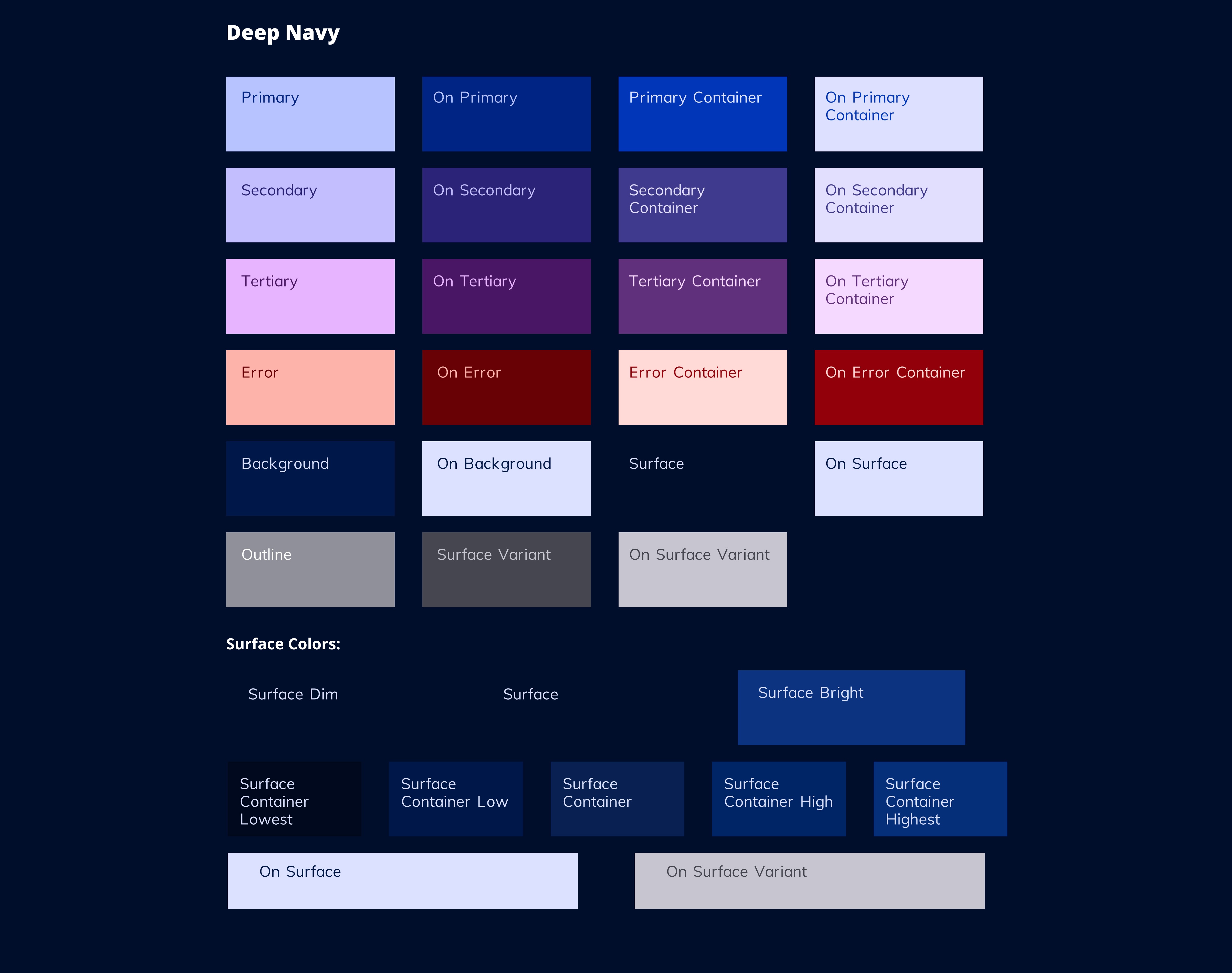 deep navy theme