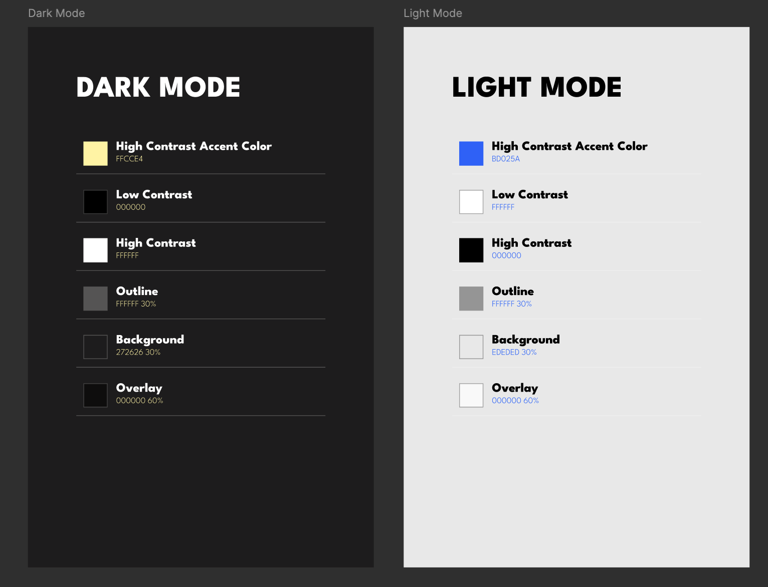 Color themes